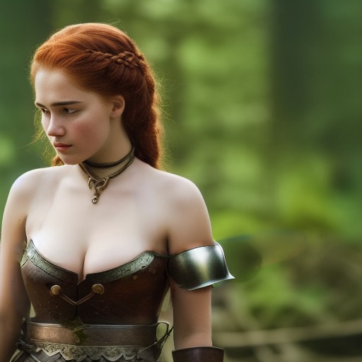 photo of a young female knight with giant boobs, game of thrones 