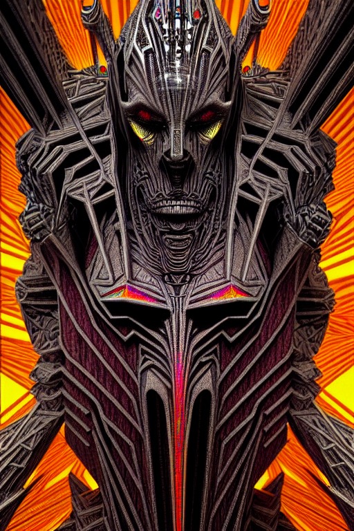 Evil God, art deco, Sad, Fear, Evil, very detailed, very realist