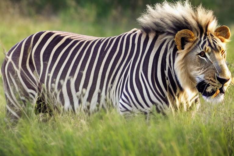 meditation periskop mistet hjerte award winning high resolution photo of a of a lion zebra hybrid,... -  Arthub.ai