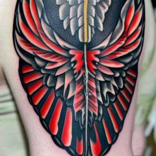 dark tattoo Polish Winged Hussar toxic acid white red dark col   Arthubai