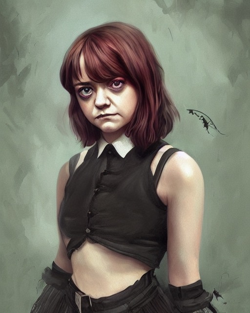 Highly Realistic Painting Combination Maisie Williams Christin