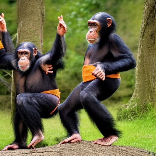 Chimpanzee Schottische Folk Dance Arthubai